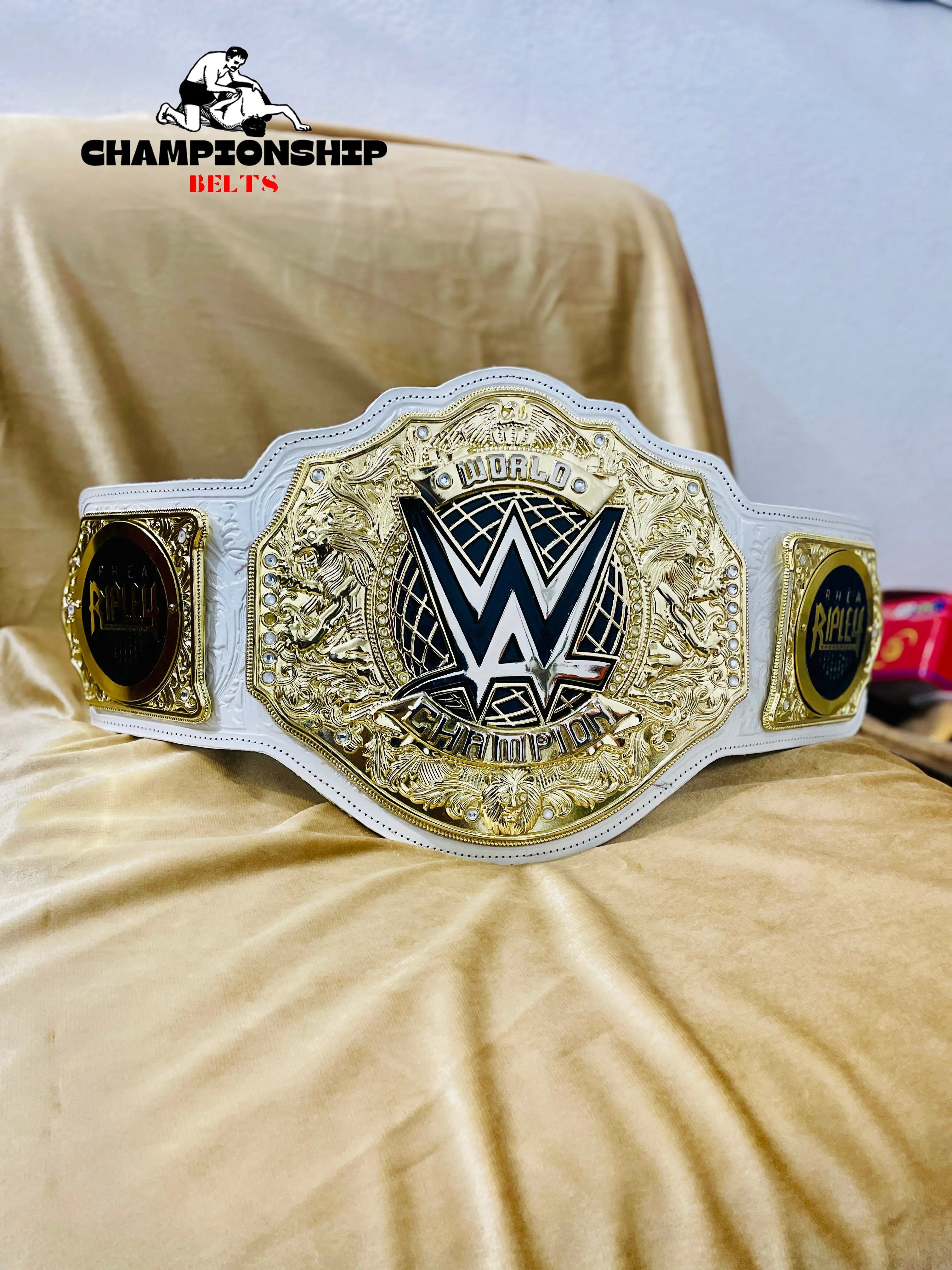 New World Heavyweight Championship Replica Title Belt – White Strap
