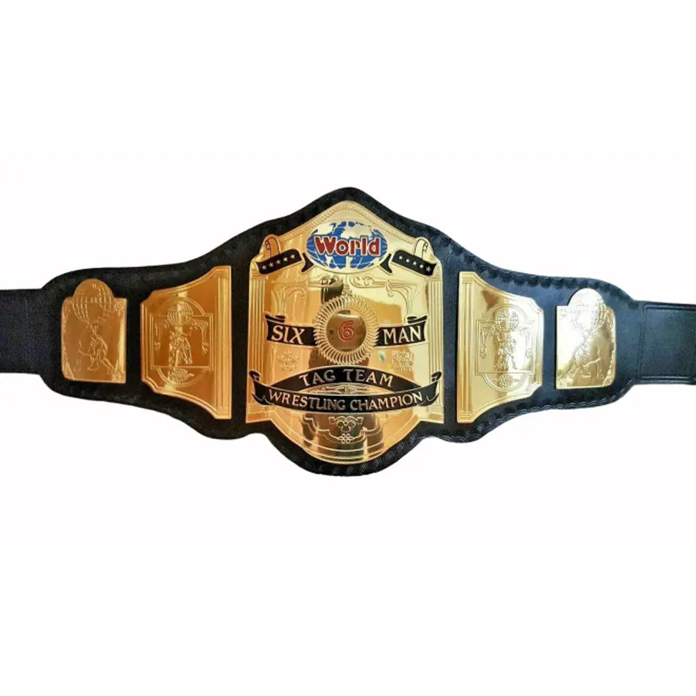 World Six Man Tag Team WCW Championship Replica title Belt - US Belts