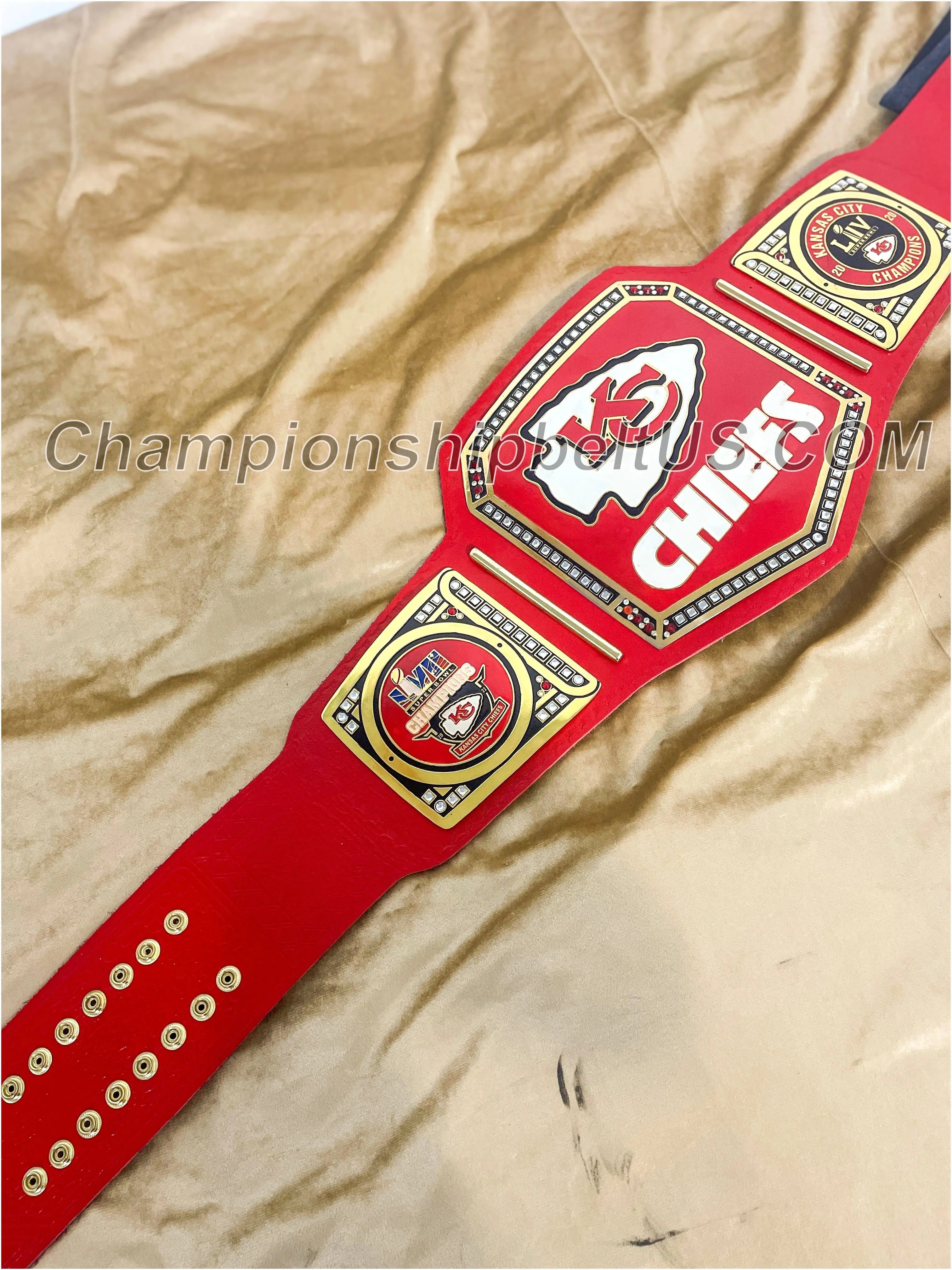Kansas City Chiefs WWE Legacy Replica Wrestling Title Belt ChampionshipBeltUS
