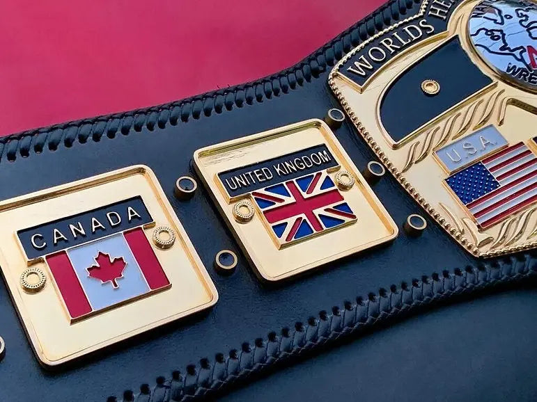 24K Gold NWA Domed Globe CNC Championship Belt