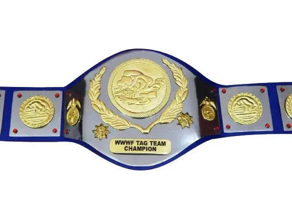 WWWF 82’ Tag Team Championship Old School Trophy Belt Adult Champion ChampionshipBeltUS