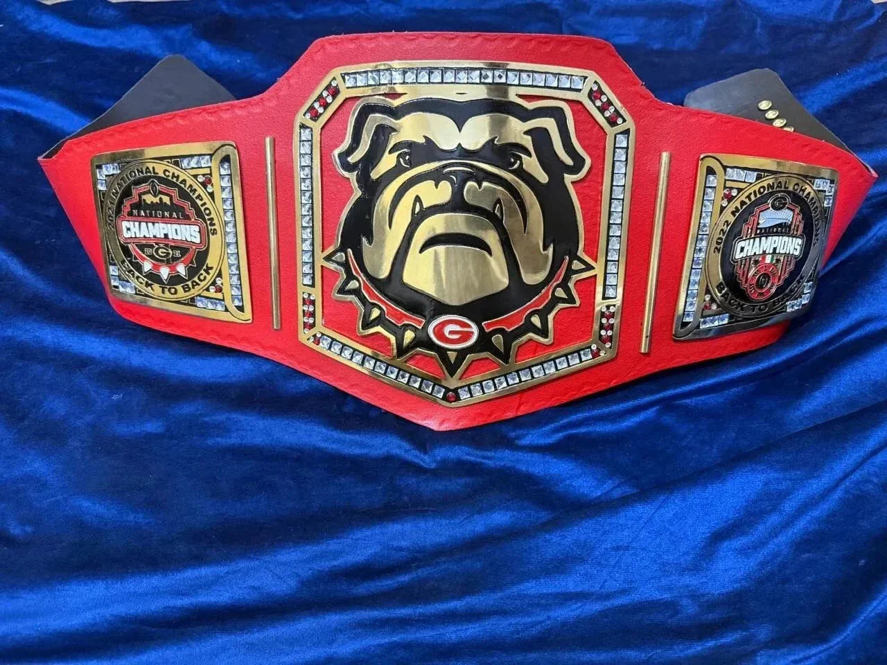 Bulldog Georgia wrestling championship belt ChampionshipBeltUS