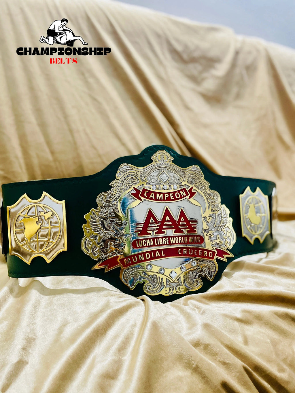 The AAA World Cruiserweight Championship Replica Title Belt