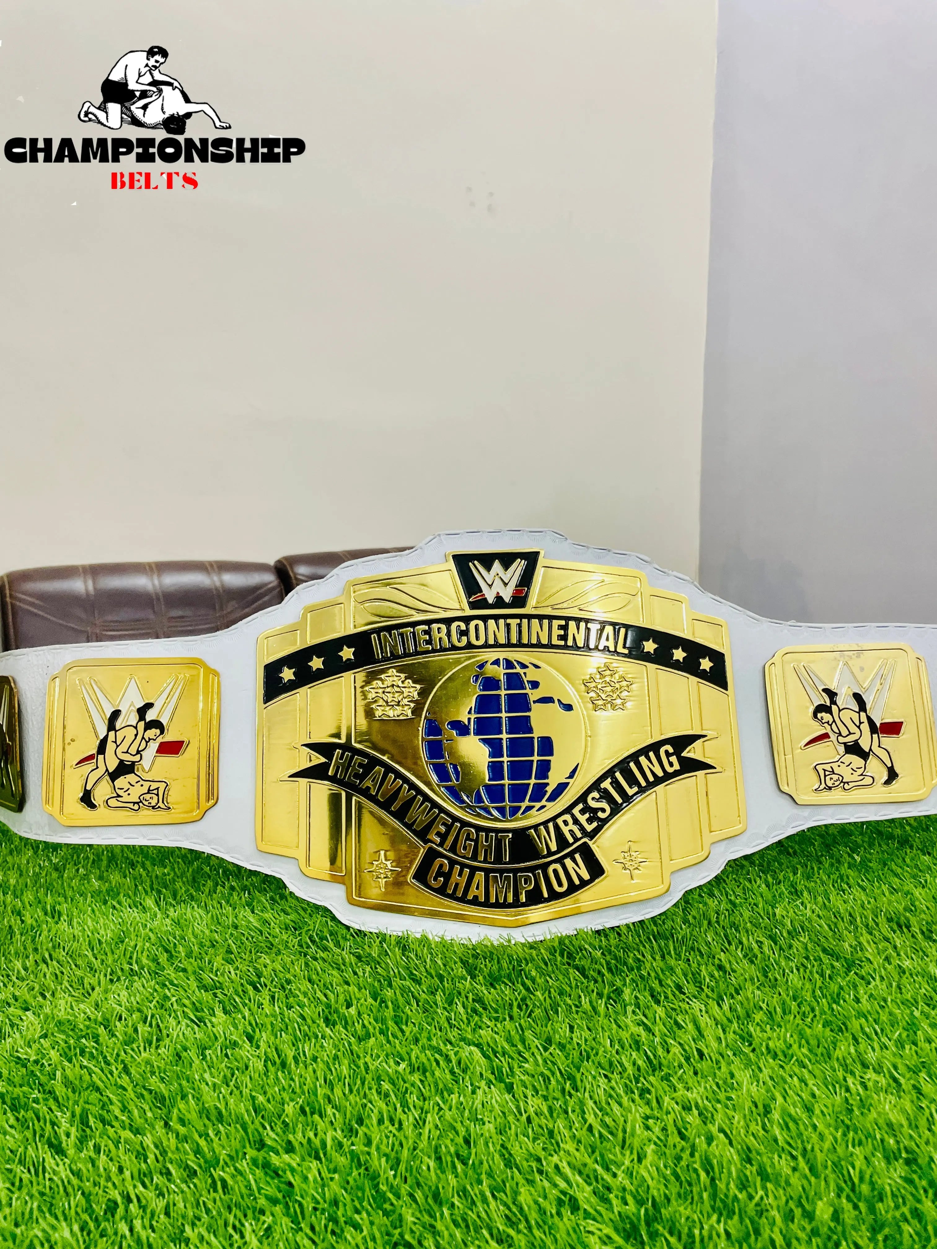 New World Intercontinental Heavyweight Championship Replica title Belt White
