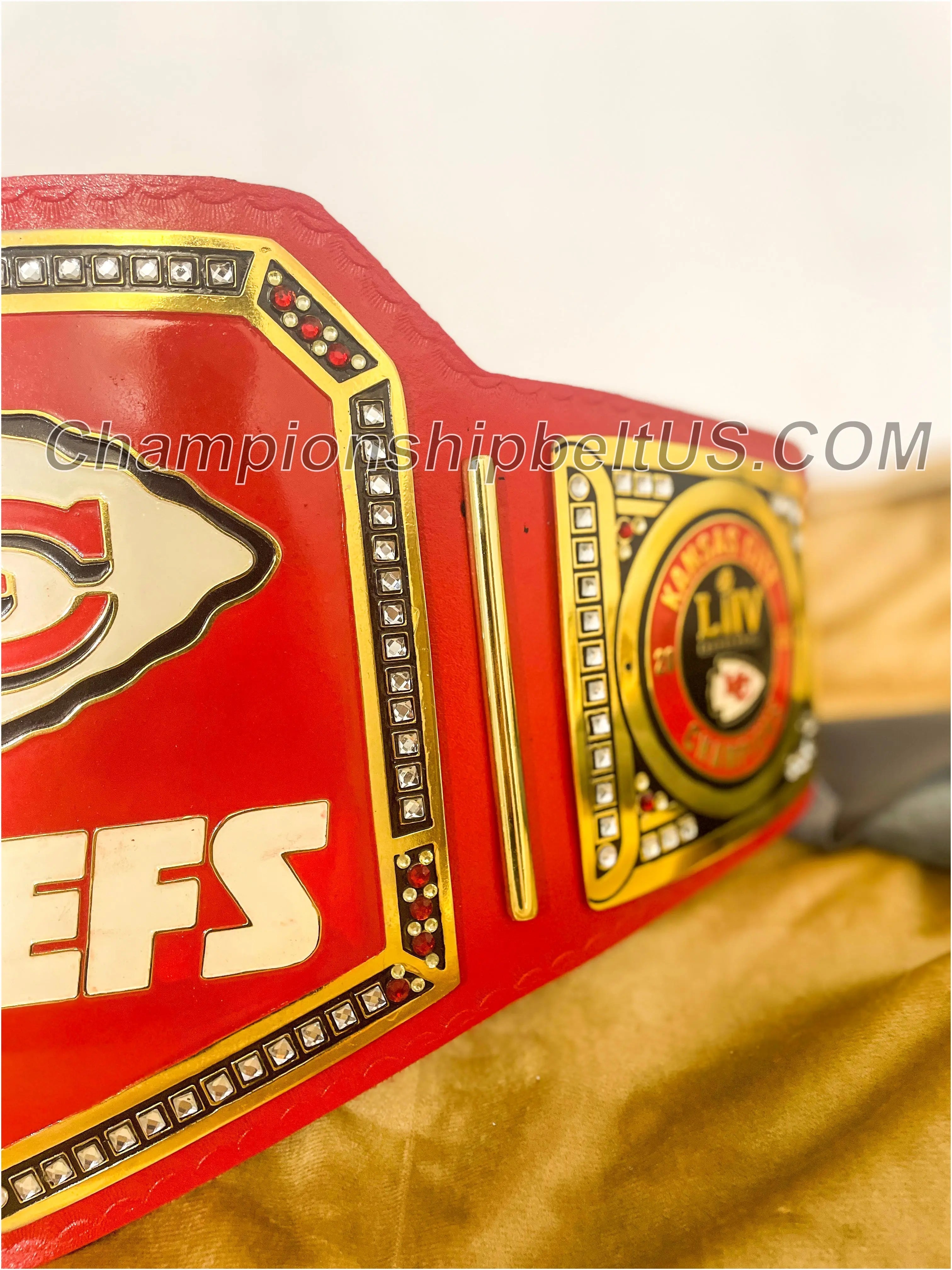 Kansas City Chiefs WWE Legacy Replica Wrestling Title Belt ChampionshipBeltUS