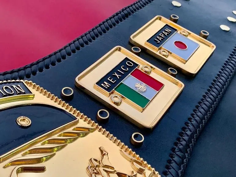 24K Gold NWA Domed Globe CNC Championship Belt