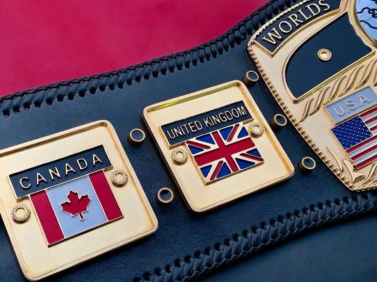 24K Gold NWA Domed Globe CNC Championship Belt