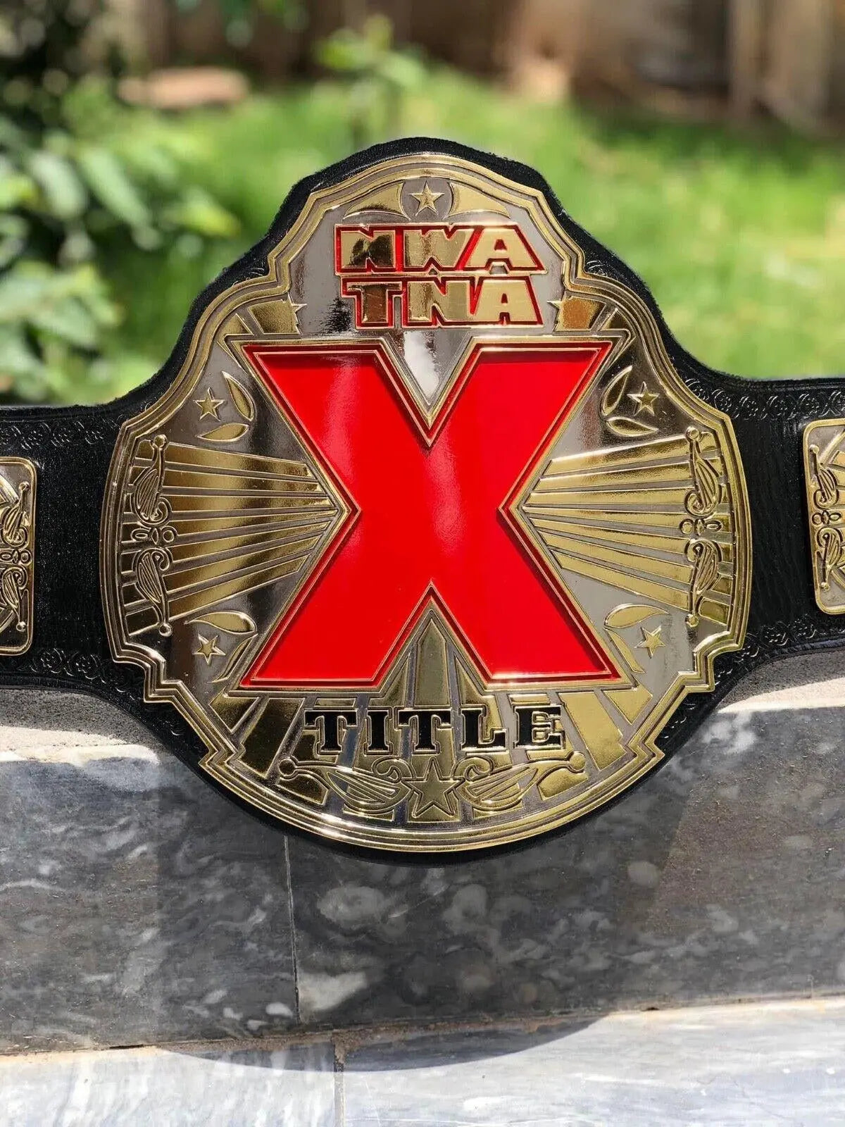 24K Gold NWA TNA X Division CNC Championship Belt