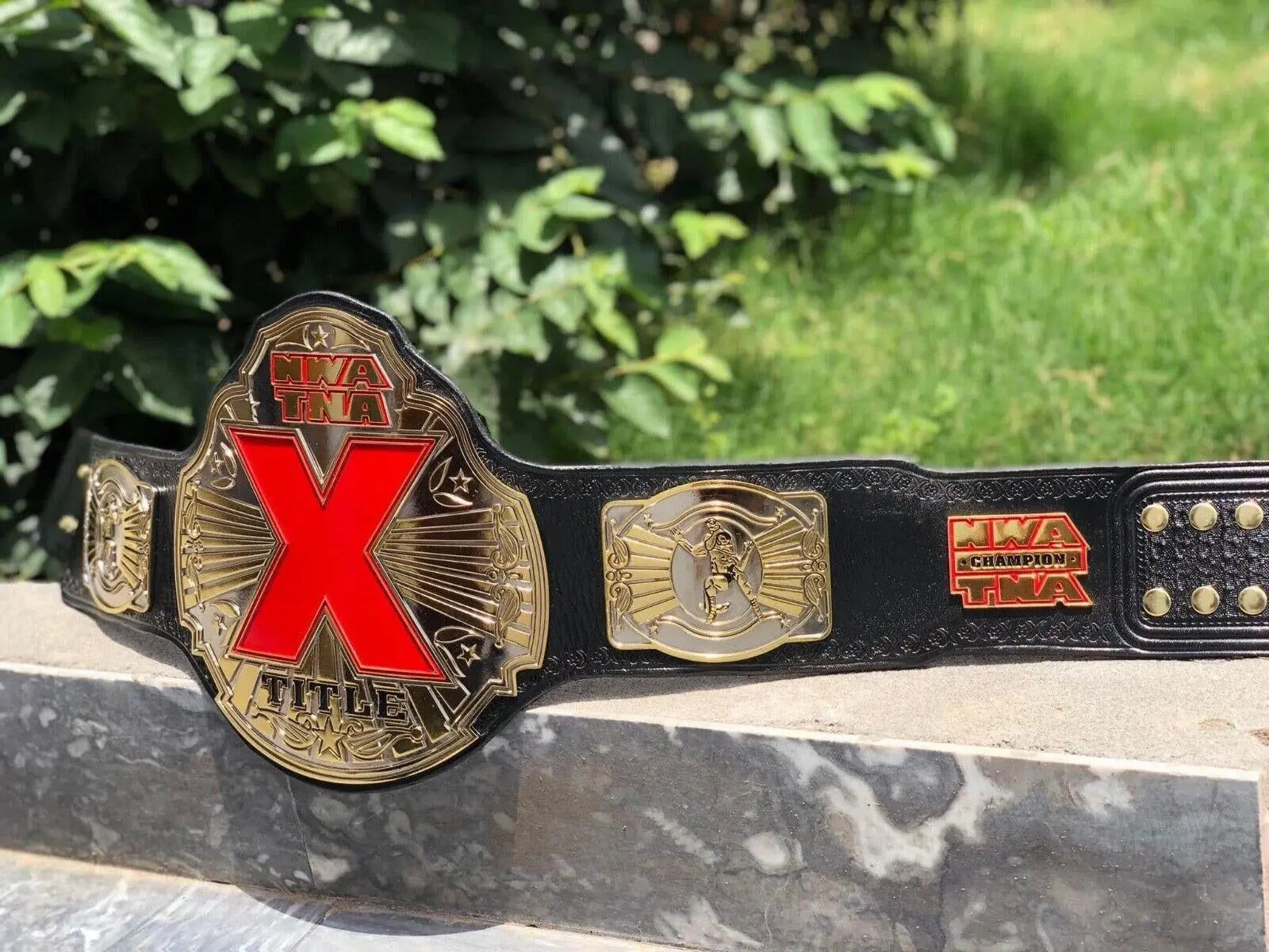 24K Gold NWA TNA X Division CNC Championship Belt