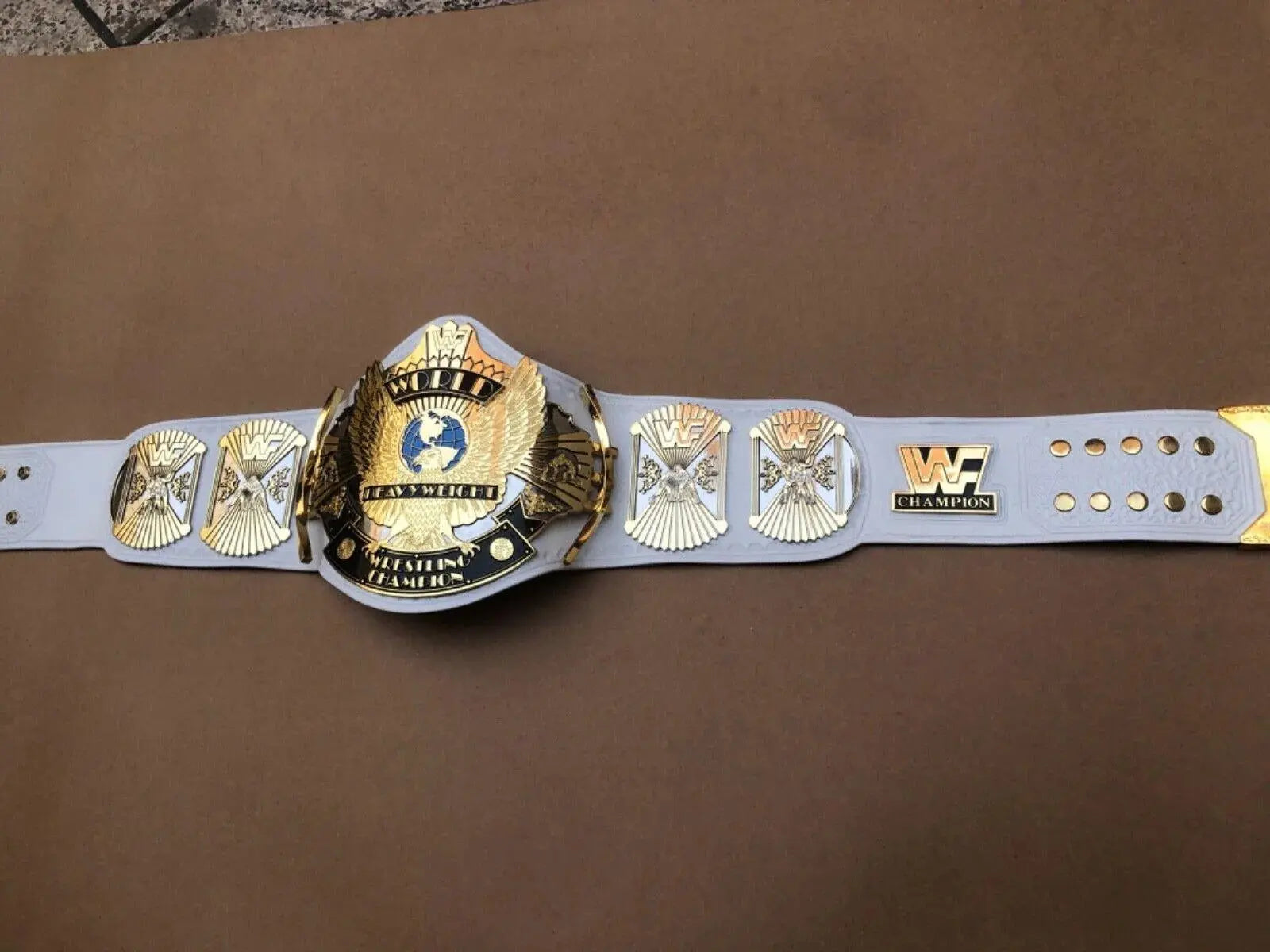 24K Gold WWF White Winged Eagle Dual Plated CNC HD Championship Belt.