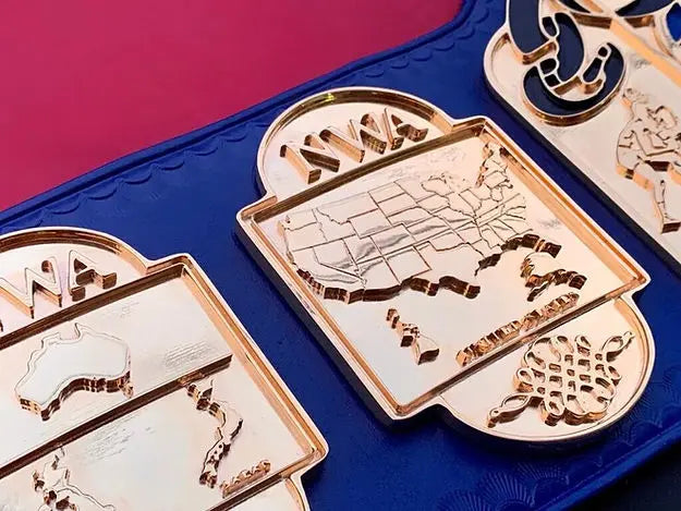 24K Gold NWA Tag Team Heavyweight Championship Belt 