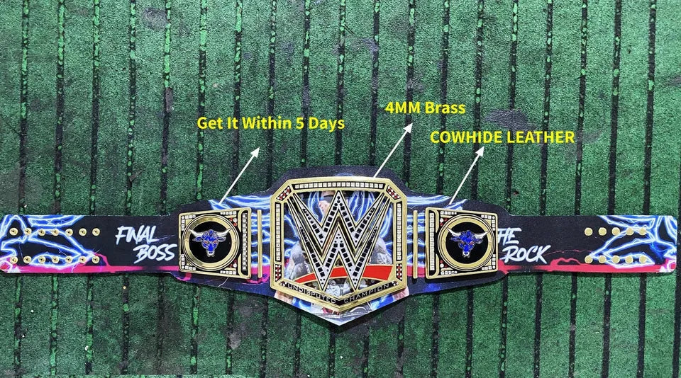 The Rock Custom Undisputed World Wrestling Championship Belt ChampionshipBeltUS