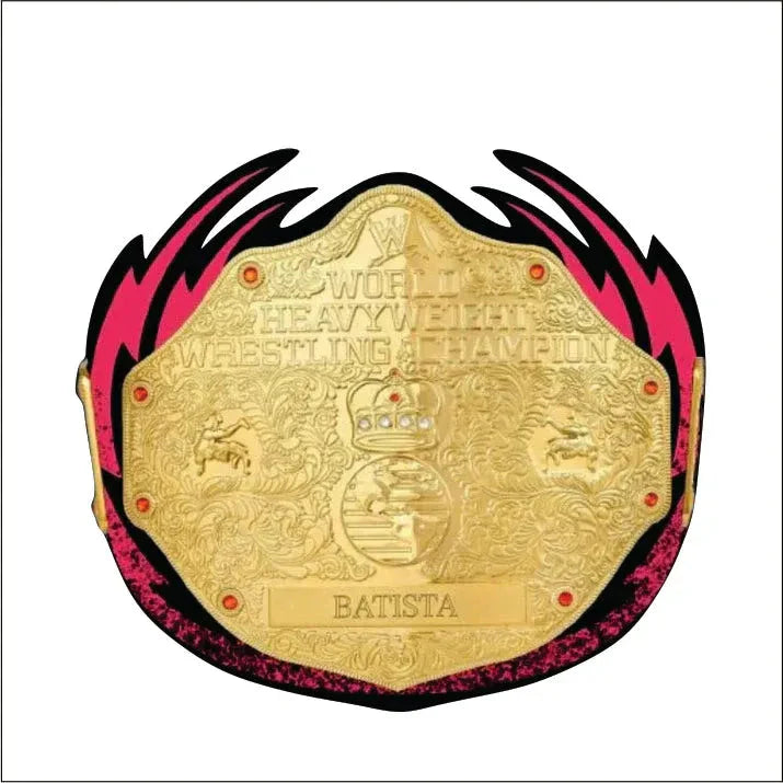 Custom Batista Big Gold World Heavyweight Championship Belt ChampionshipBeltUS